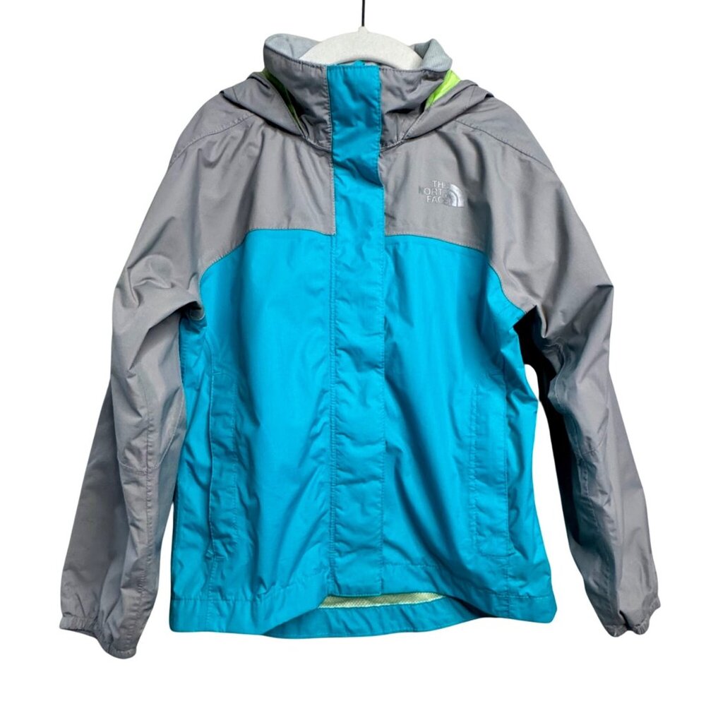 THE NORTH FACE Shell Jacket Girls XXS 5 Hooded Waterproof Colorblock Dryvent